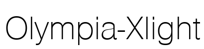 Olympia-Xlight Font Image