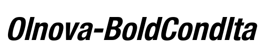 Olnova-BoldCondIta Font Image