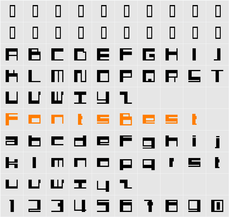 Limbex Character Map