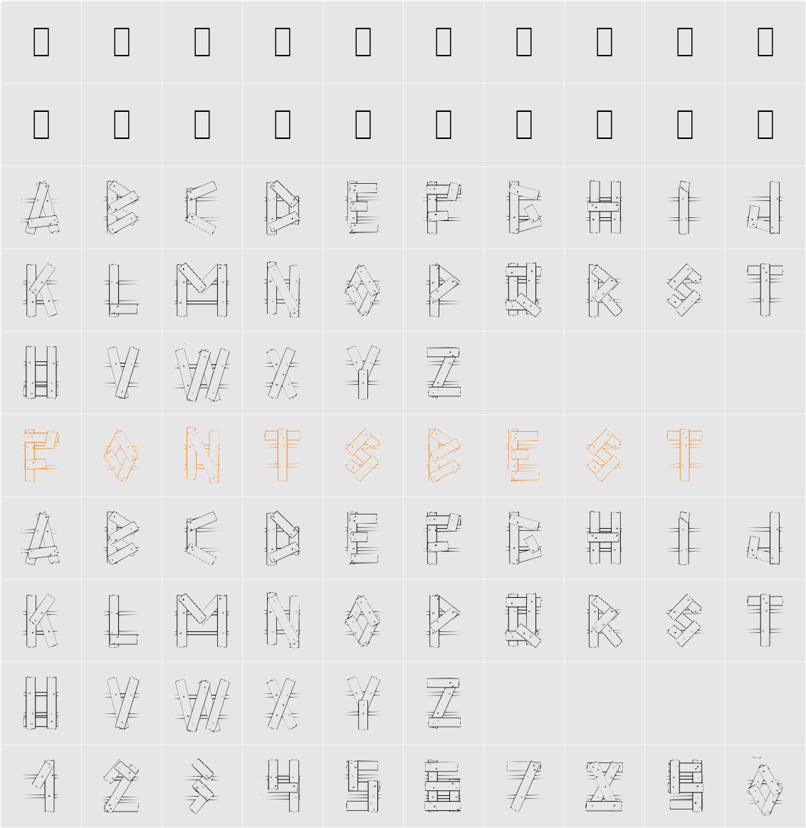 LC Fence Character Map