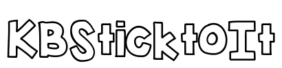KBSticktoIt Font Image