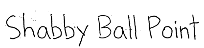 Shabby Ball Point Font Image