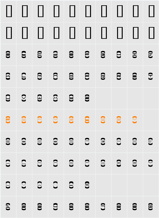 JI-Shorls Character Map