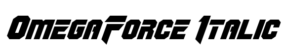 OmegaForce Italic Font Image