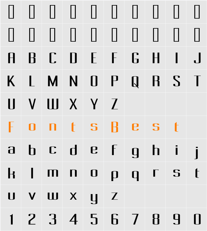Pecot Character Map