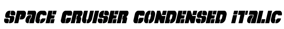 Space Cruiser Condensed Italic Font Image