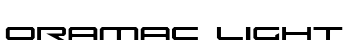 Oramac Light Font Image