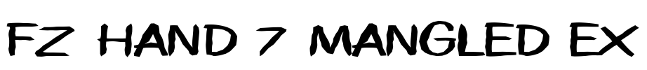 FZ HAND 7 MANGLED EX Font Image