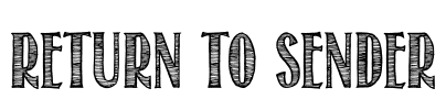Return To Sender Font Image
