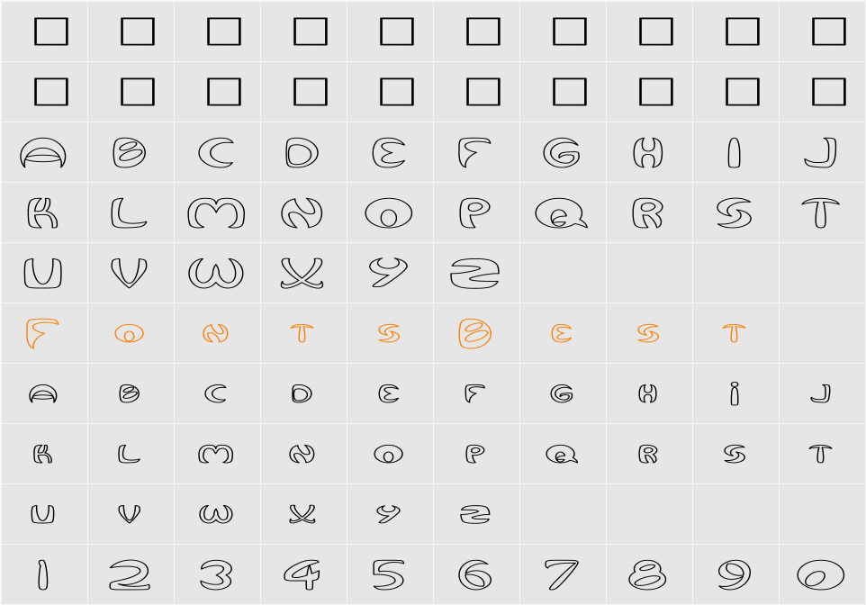Qurve Hollow Wide Character Map