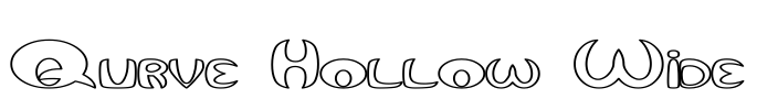 Qurve Hollow Wide Font Image
