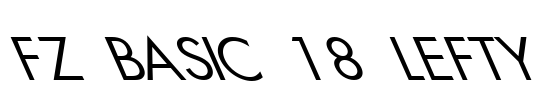 FZ BASIC 18 LEFTY Font Image