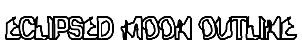 Eclipsed Moon Outline Font Image