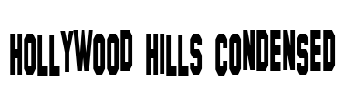 Hollywood Hills Condensed Font Image