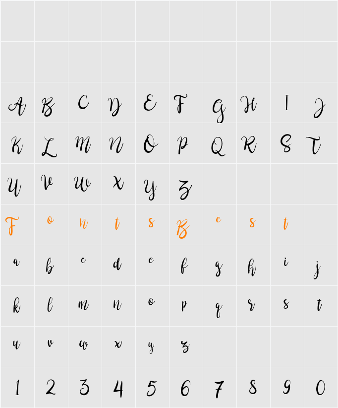 brushgyo Character Map
