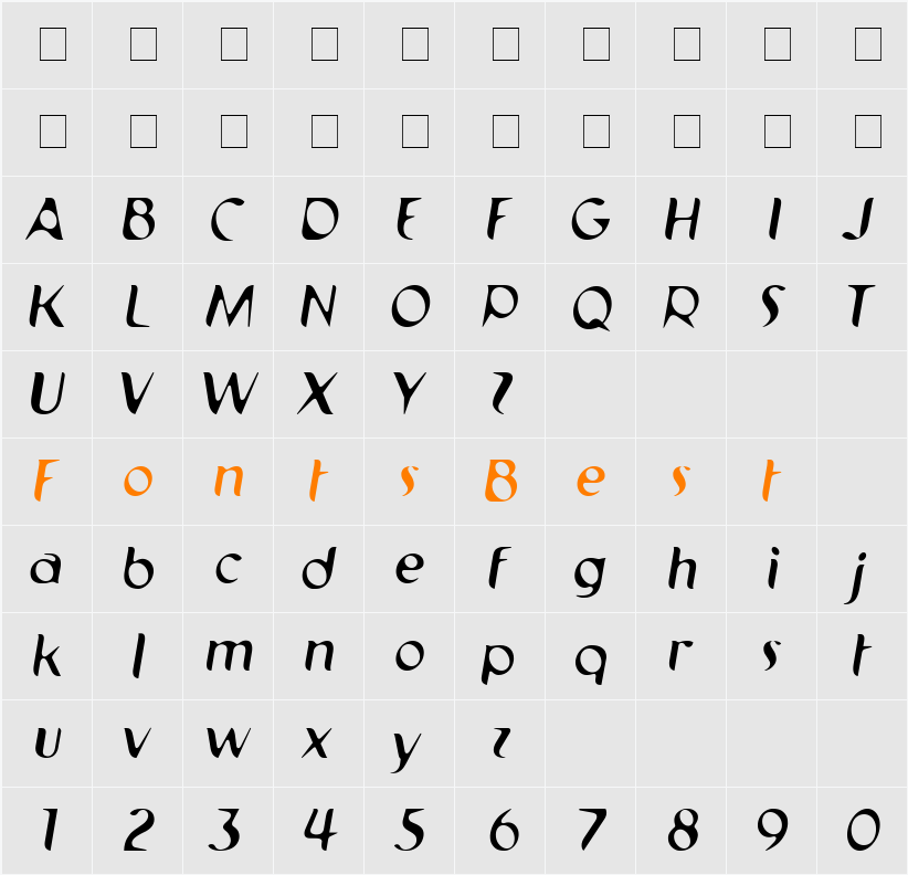 Pilot Character Map