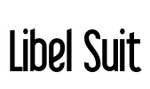 Libel Suit Font Image