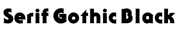 Serif Gothic Black