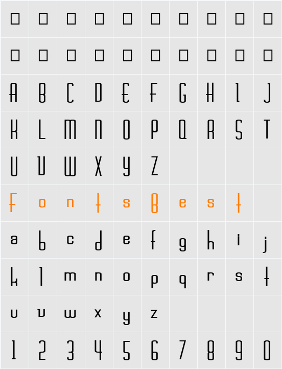 FZ BASIC 44 Character Map