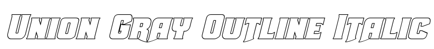 Union Gray Outline Italic