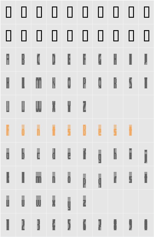 Deeter Character Map