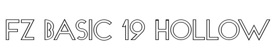 FZ BASIC 19 HOLLOW Font Image
