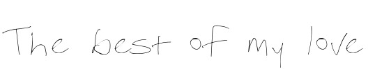 The best of my love Font Image