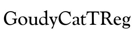 GoudyCatTReg Font Image