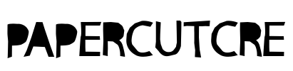 PAPERCUTCRE Font Image