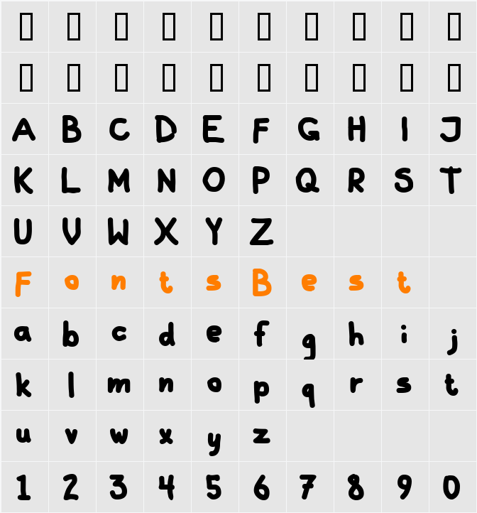 Galla Character Map
