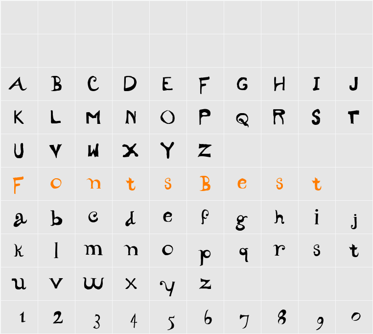 Toohey Character Map