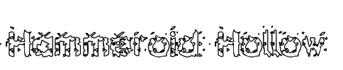 Hammeroid Hollow Font Image