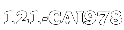 121-CAI978 Font Image