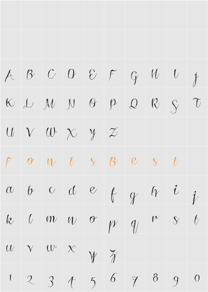 Roskrift Character Map
