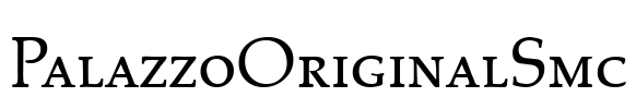 PalazzoOriginalSmc Font Image