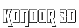 Kondor 3D Font Image