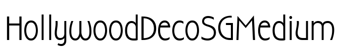 HollywoodDecoSGMedium Font Image