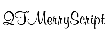 QTMerryScript Font Image