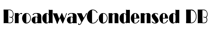 BroadwayCondensed DB Font Image