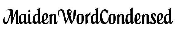 MaidenWordCondensed Font Image