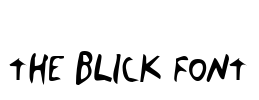 The Blick Font Font Image
