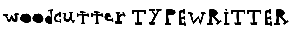 woodcutter TYPEWRITTER Font Image