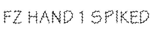 FZ HAND 1 SPIKED Font Image