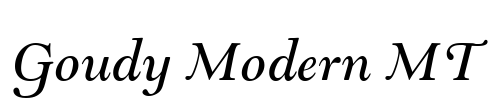Goudy Modern MT Font Image