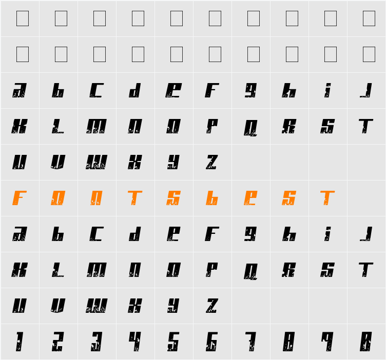 Paint it black Character Map