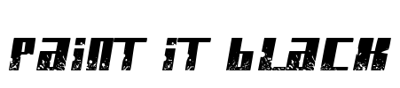 Paint it black Font Image