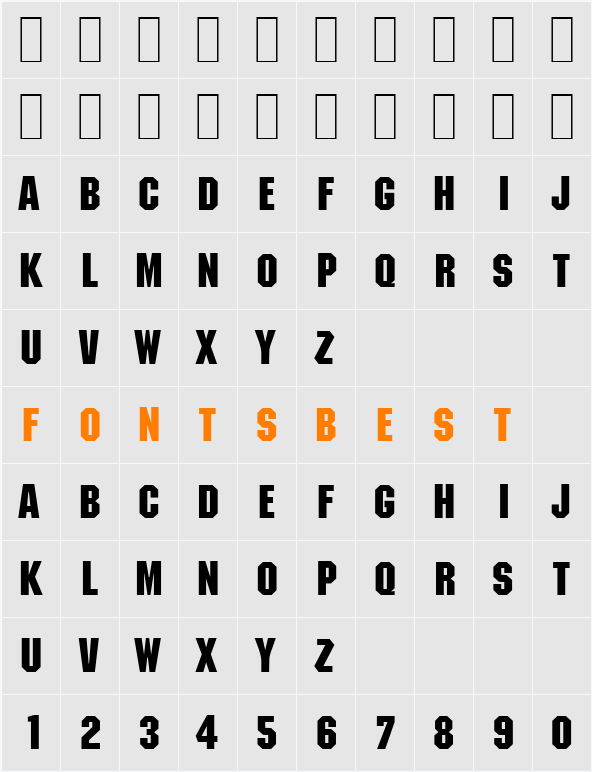 M651-Deco Character Map