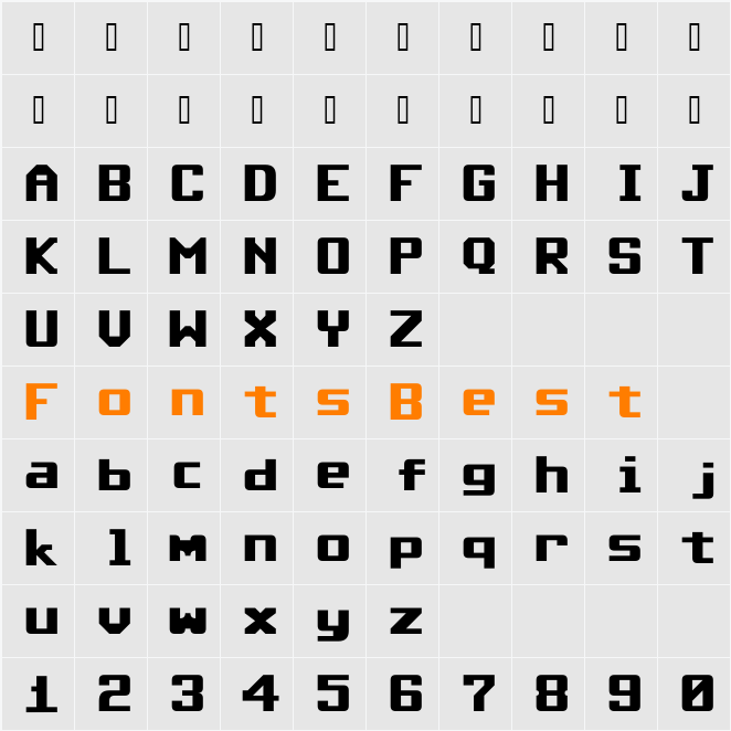 Commodore 64 Rounded Character Map