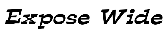 Expose Wide Font Image