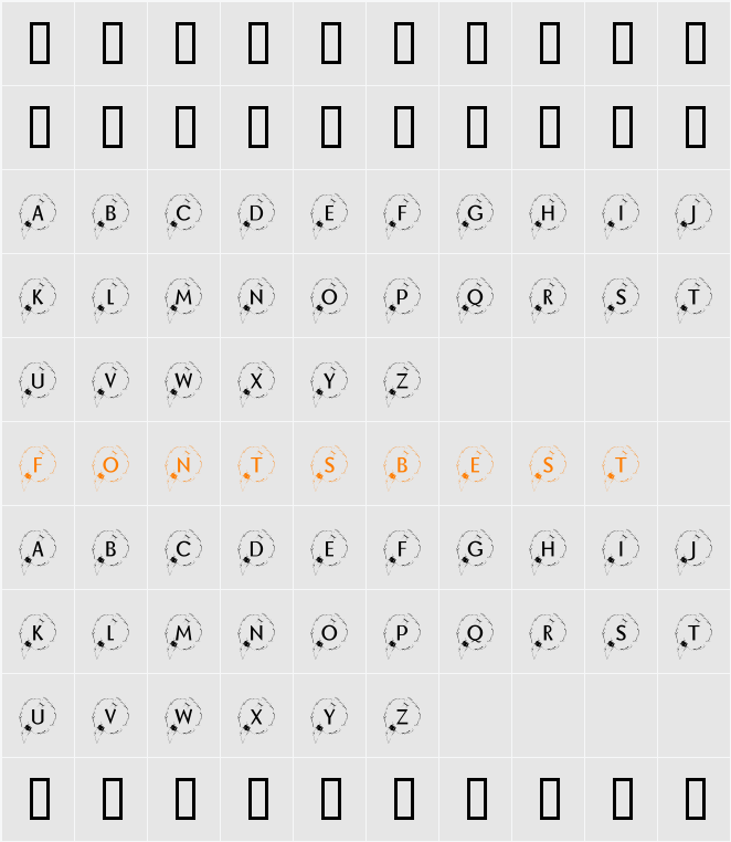 KR Happy New Year 2002 Character Map